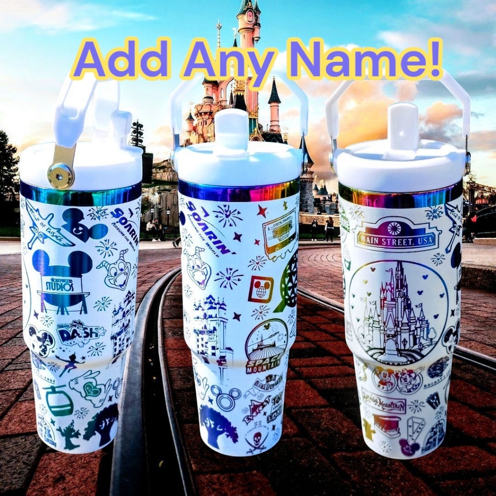 Disney Themed Tumbler White with Multicolor